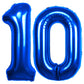 40 Inch Number 10 Balloon Blue Jumbo Giant Big Large Number 10 Foil Mylar Blue Balloons 10Th Birthday Party Anniversary Decorati