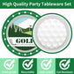 Golf Plates And Napkins Party Supplies -96Pcs Golf Themed Birthday Party Decorations Golf Paper Disposable Tableware Set For Bir