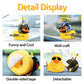 Wonuu 3 Pack Car Rubber Duck Cute Yellow Wind-Breaking Ducks Dashboard Decorations Small Ornaments With Propellers Glasses Gold Chain (Yellow-Camouflage)