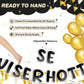 Fulmoon Set of 3 Pre Strung Older Wiser Hotter Glitter Banner Funny Birthday Banner for Women 30th 40th 50th 60th 70th 80th Birt