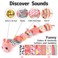 Turkids Montessori Infant Baby Musical Stuffed Animal Activity Soft Toys With Multi-Sensory Crinkle, Rattle And Textures For 0-3
