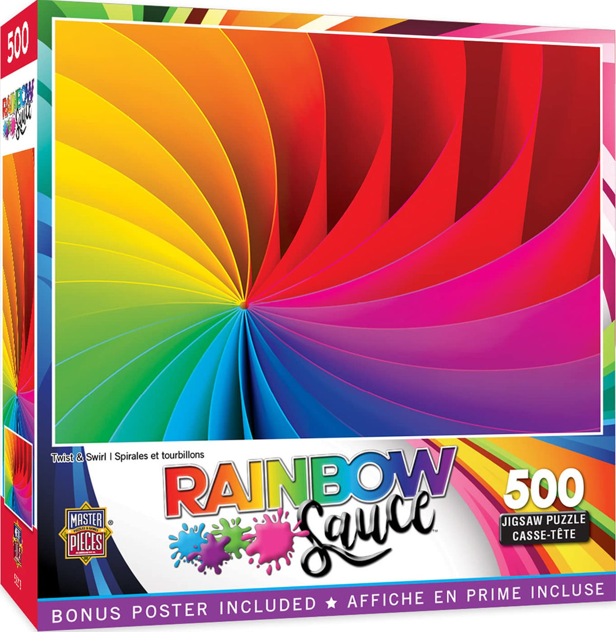 MasterPieces 500 Piece Jigsaw Puzzle for Adults, Family, Or Youth - Twist & Swirl - 15x21