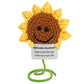 Dafuriet Mini Funny Positive Potato, 3 Inch Knitted Wool Doll With Positive Card For Cheer Up Gifts And Party Decorations, Cute Wool Positive Potato Crochet Doll For Birthday Gifts (Sunflower)