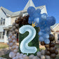Gifloon Number 2 Balloon With Crown, Large Number Balloons 40 Inch, 2Nd Birthday Party Decorations Supplies 2 Year Old Sign Deco