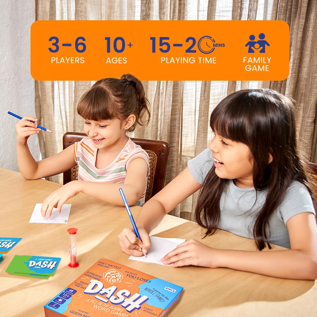 Binca Fletter Dash, A Fun Fill-In-The-Blanks Strategic Word Card Game For All Ages | Fun And Strategic Word Game | Test Vocabula