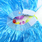 Bajotal Hawaiian Luau Hula Grass Skirt With Large Flower Costume Set For Dance Party Decorations Favors (32'' - Blue)