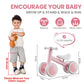 Baby Balance Bike For 1 Year Old Boys Girls Colorful Lighting 10-24 Months Push Toddler Toys Bicycle,4 Wheels First Bike For Kid