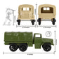 TimMee Plastic Army Men TRUCKS - OD Green & Tan M34 Deuce and a Half Cargo Vehicles US Made