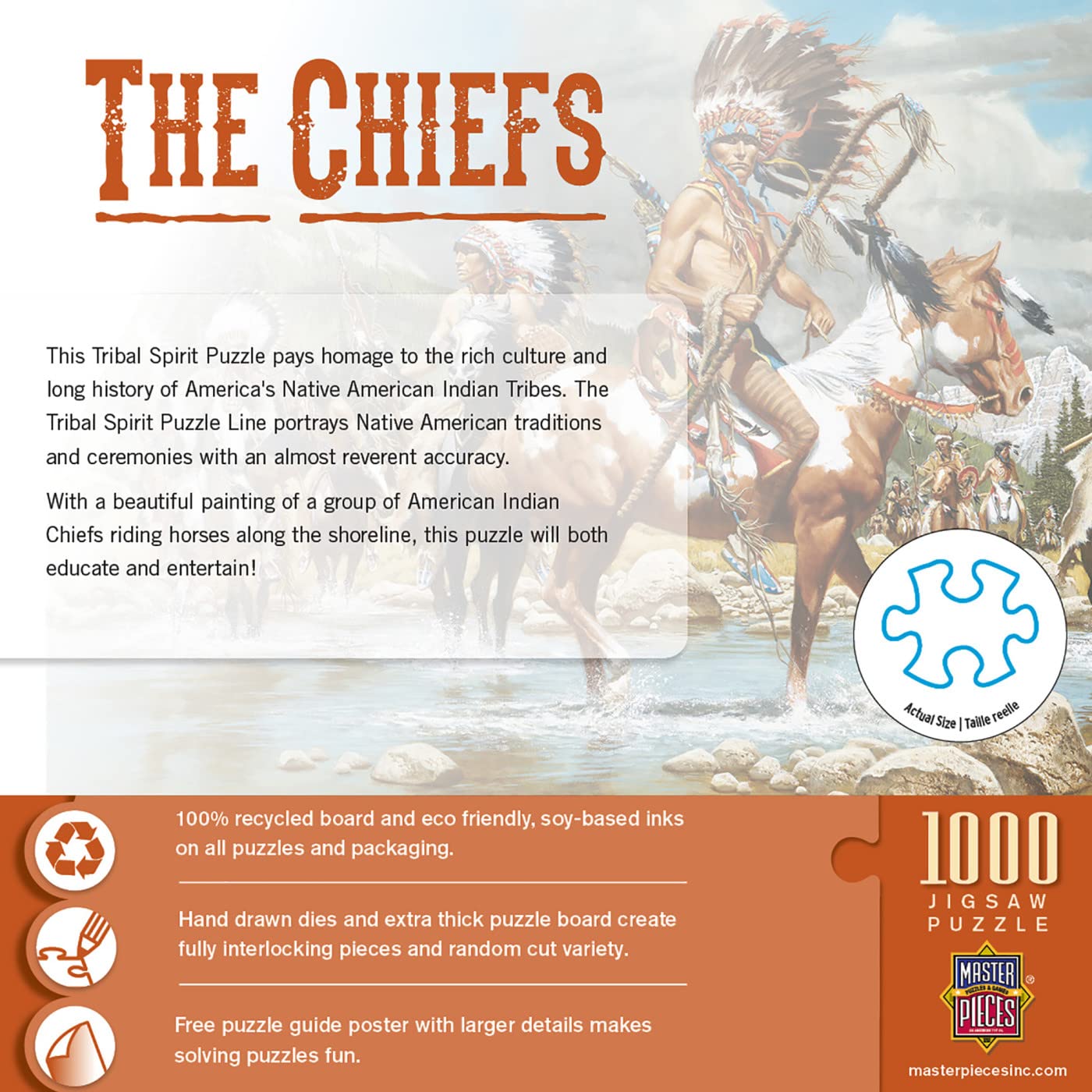 Masterpieces 1000 Piece Jigsaw Puzzle For Adults, Family, Or Youth - The Chiefs - 19.25''X26.75''