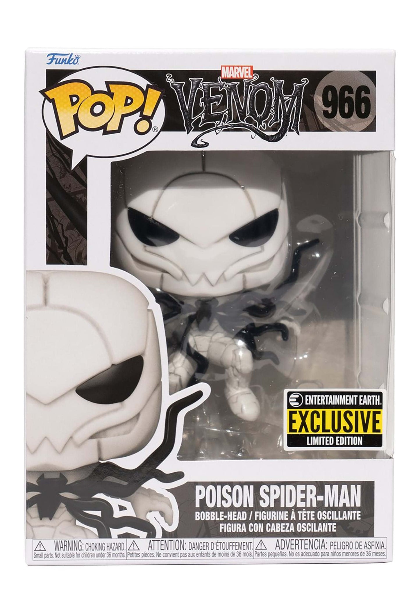 Entertainment Earth Venom Poison Spider-Man Pop! Vinyl Figure - Multicolor, Standard Size, Model 889698607094, Exclusive Edition