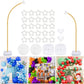 Aerwo Balloon Arch Kit 8.2Ft+6Ft, Gold Half Balloon Arch Stand With Base, Free Bending Top Curve Balloon Arch Frame Stand For Fl