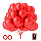 Owill 120Pcs Red Balloons 12 Inches Red Latex Balloons, Helium Quality For Birthday Baby Shower Wedding Party Supplies Halloween
