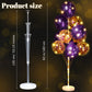 Wettarn 2 Sets Valentine Mardi Gras Floor Balloon Column Stand Kit With Led Lights 40 Pcs Balloons, Column Holder Centerpieces Tower For Baby Shower Birthday Wedding Party(Purple)
