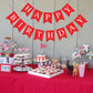 Waenerec Red Happy Birthday Banner Sign Happy Birthday Bunting Banner Garland For Kids Girl Woman Birthday Tea Party Decorations Bunting Flag Birthday Party Supplies