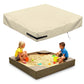 Sandbox Cover, Lid-48In, 420D Waterproof Duty Khaki Sandbox With Cover, Square Sandboxes Sandpit Cover Suitable For Children'S S
