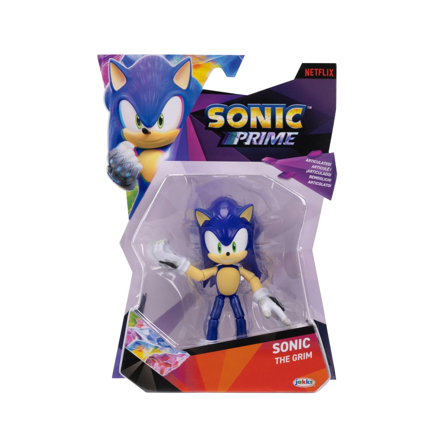 Sonic The Hedgehog 5-inch Action Figure - The Grim, 13 Points of Articulation, Blue, Model 422254, Ages 3+