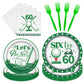 Rakuto Golf 60th Birthday Tableware Decorations for Men, Golf Theme Sixtee Birthday Party Plates Napkins and Forks, Disposable P