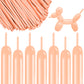 260 Long Balloons 100 Pack Pastel Orange Twisting Animal Balloons Thickening Latex Modeling Long Magic Balloons For Animal Model