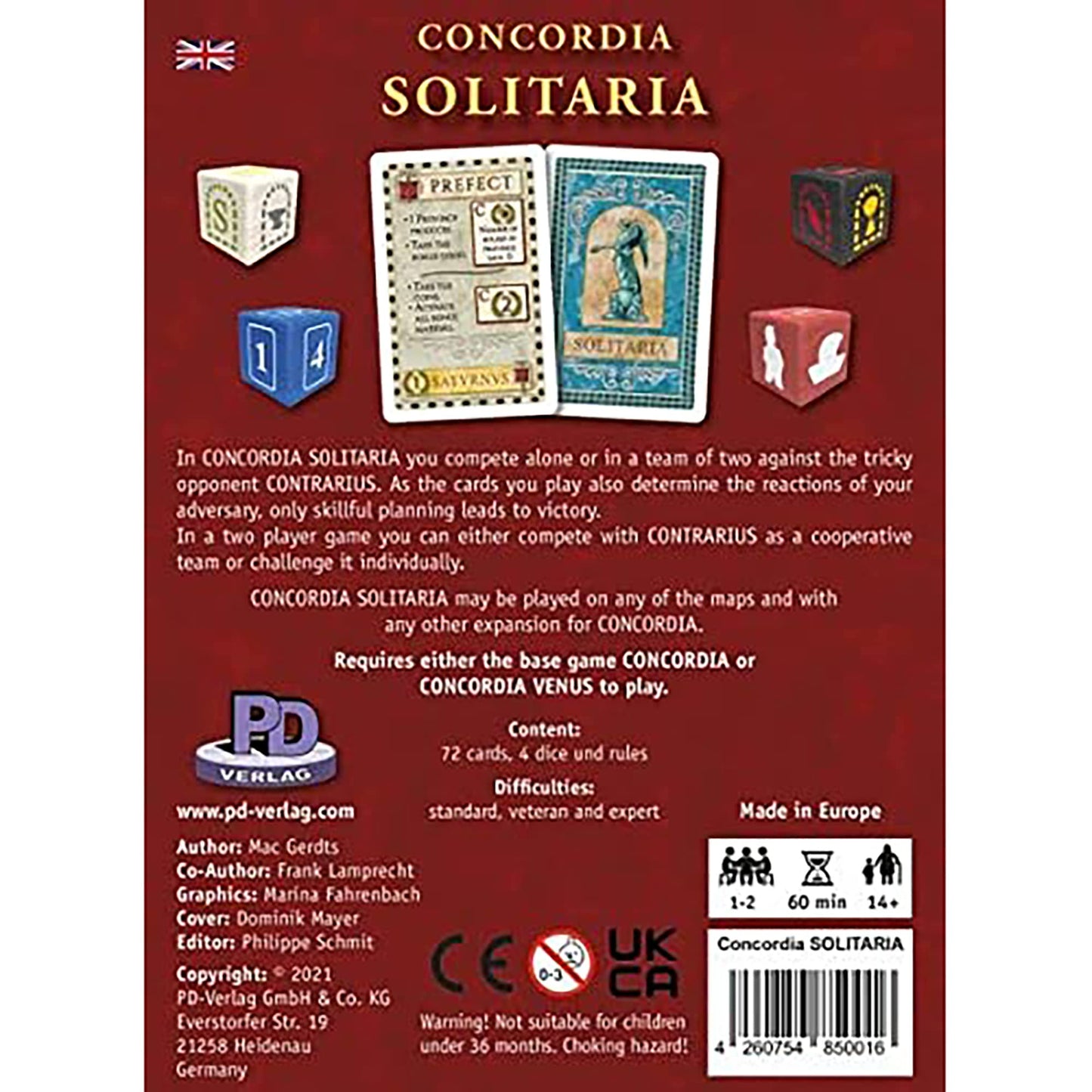 Rio Grande Games: Concordia Solitaria Expansion - Strategy Board Game Expansion To Concordia - Ages 14+, 1-2 Players, 60 Min Game Play, (Rgg615)