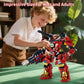 TIALLOW City Iron Warrior Mecha Building Set - Large Red Robot Action Figure Toy for Kids Ages 6-14, ABS Material