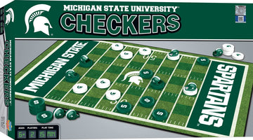 Masterpieces Ncaa Michigan State Spartans Checkers Board Game, 13'' X 21''