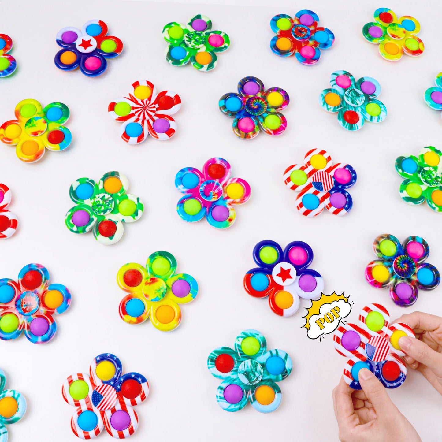 5Pcs Fidget Spinner Pop Fidget Toys Bulk For Adults, Fidget Toys For Kids 8-12 3-5, Adhd Autism Fidgets For Teens Toddler, Senso