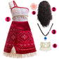 Bubbizozo Girls Moana2 Princess Ocean Adventure Costume Halloween Dress Up Birthday Party Kids Tassel Outfit 3-12T (Adventure 5P