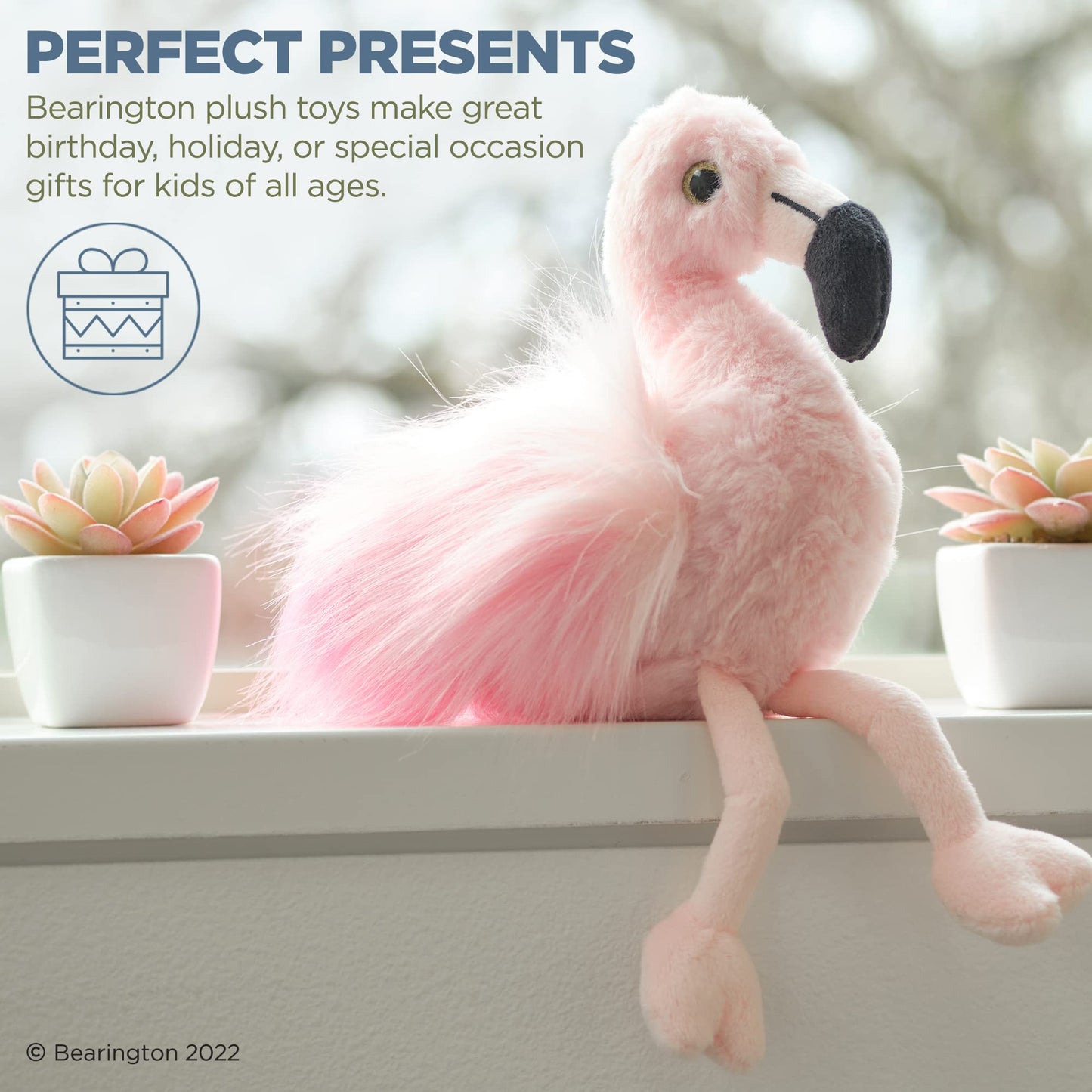 Bearington Lil’ Fifi Stuffed Animal: Stuffed Plush Flamingo Toy, Ultra-Soft 7” Fifi The Flamingo, Made With Premium Fill, Pink Fur And Fuzzy Wings; Machine Washable, Great Gift For Animal Lovers