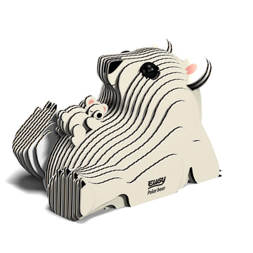 Eugy Polar Bear 3D Puzzle, 30 Piece Eco-Friendly Educational Toy Puzzles For Boys, Girls & Kids Ages 6+