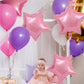 Pink Star Balloons 18 Inch, 10 Pcs Candy Pink Star Shaped Mylar Helium Foil Metallic Balloon For Birthday Party Decorations Baby