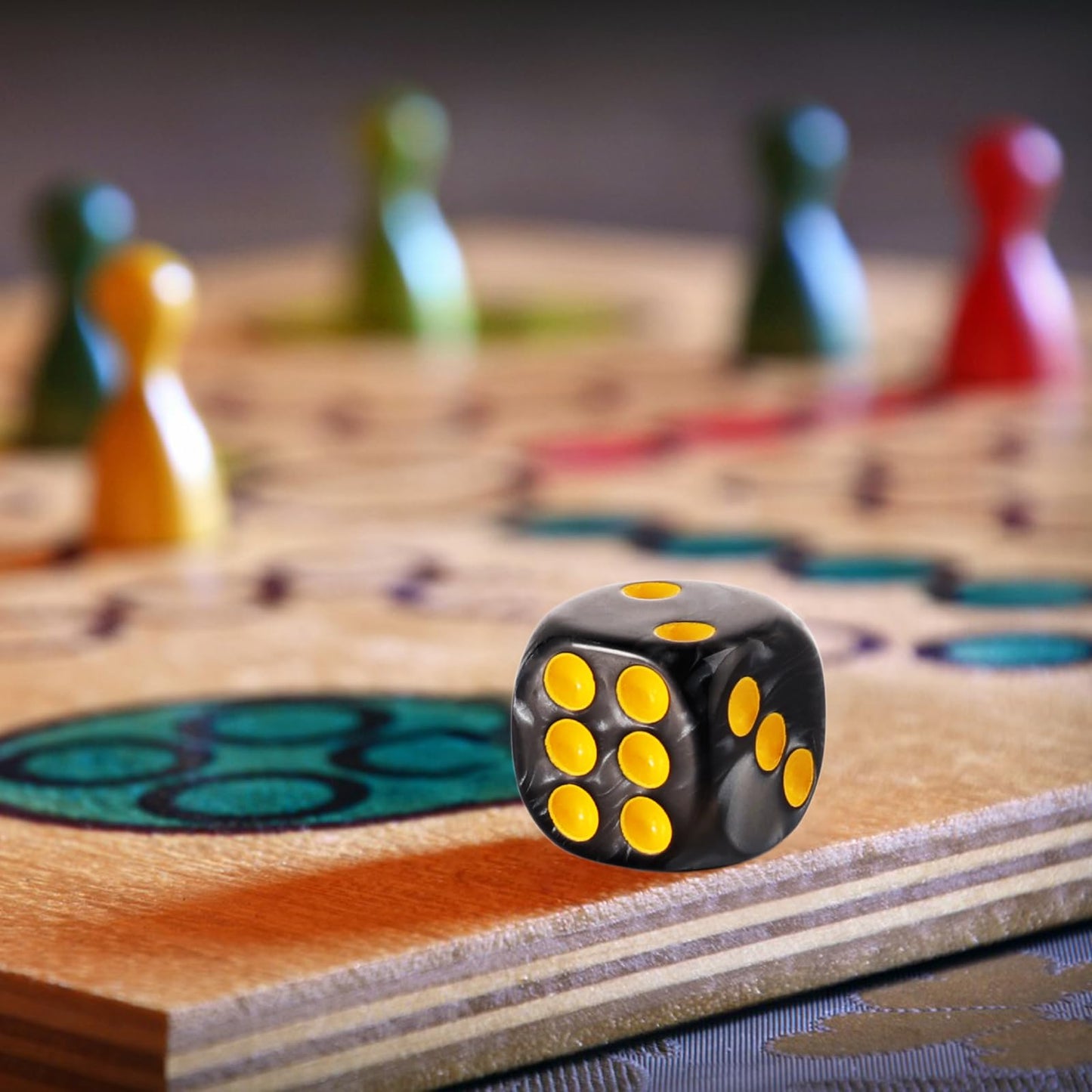 24 of Pack 16MM 6 Sided Dice Set,Pearl Pattern D6 Game Dice Set, 6 Sided Standard Dices for Yahtzee, Bunco or Teaching Math,with