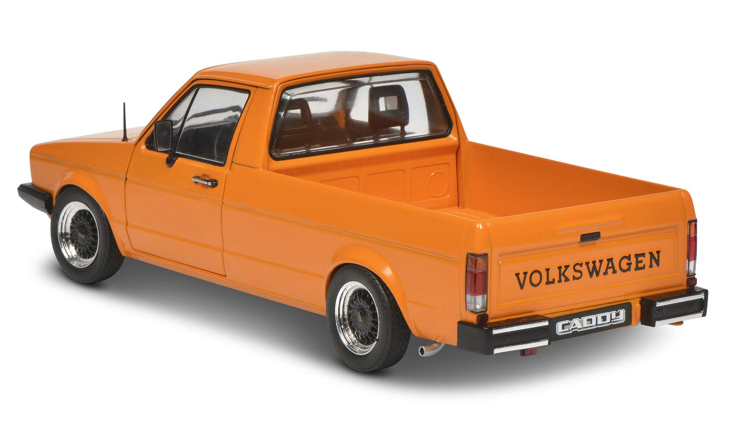 1982 Volkswagen Caddy MKI Pickup Truck Custom Orange 1/18 Diecast Model Car by Solido