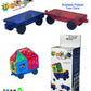 Mag-Genius Magnet Tiles Car Set Magnet Car Truck Train Magnet Building Tile Magnet Toy Add On, Red/Blue, 2 Piece