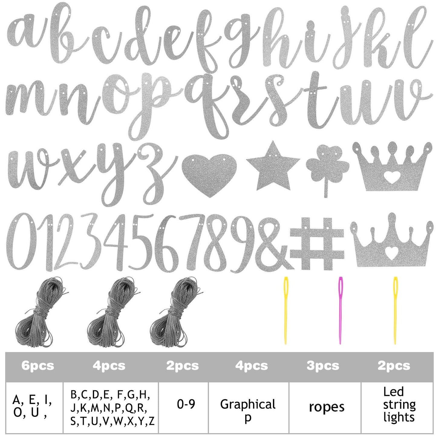 TaoBary 167 Pcs DIY Banner Kit Merry Christmas Glitter Banner Customizable Glitter Make Your Own Banner Kit 162 Letters Symbols