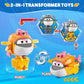 Super Wings Transformable Toys, 2 in Tiki Robot Transforming Action Figures, 2-in-1 Mode Robot Toys for Boys Girls 4-6 6-8, Fun