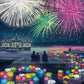 Lanterns Dice - Lights in The Sky  Card Dice Board Game 2-4 Players  30-45 Min  Ages 10 and Up  Decorate The Palace Lake with Floating Lanterns to Impress The Emperor  Score Points for Best Festival