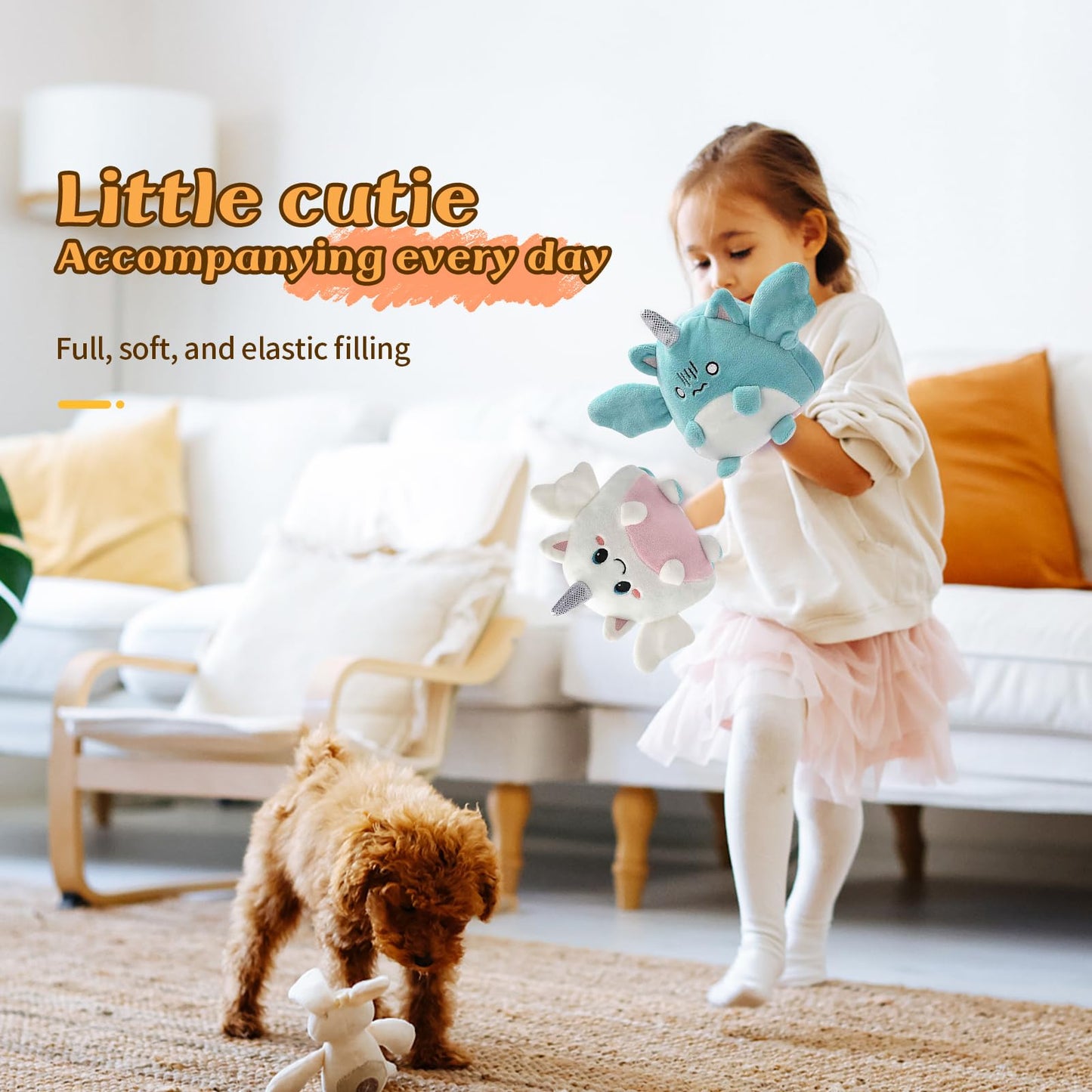 Double-Sided Flip Plush Toy,Reversible Stuffed Animal Mood Plush Flip Show Your Mood At All Times (Angel)
