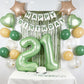 21St Birthday Decorations For Her, Sage Green 21 Birthday Party Decorations- 21St Happy Birthday Banner Sash Cake Topper Olive Green Balloons Kit, 21St Birthday Gifts For Women Birthday Party Supplies