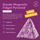 Speks Geode Pyramid - Magnetic Fidget Toy For Adults & Teens 14+ | Sensory Gadget For Stress Relief, Office Desk Toy Present, Christmas Gift, Holiday Stocking Stuffer | 12-Piece Set - Quartz