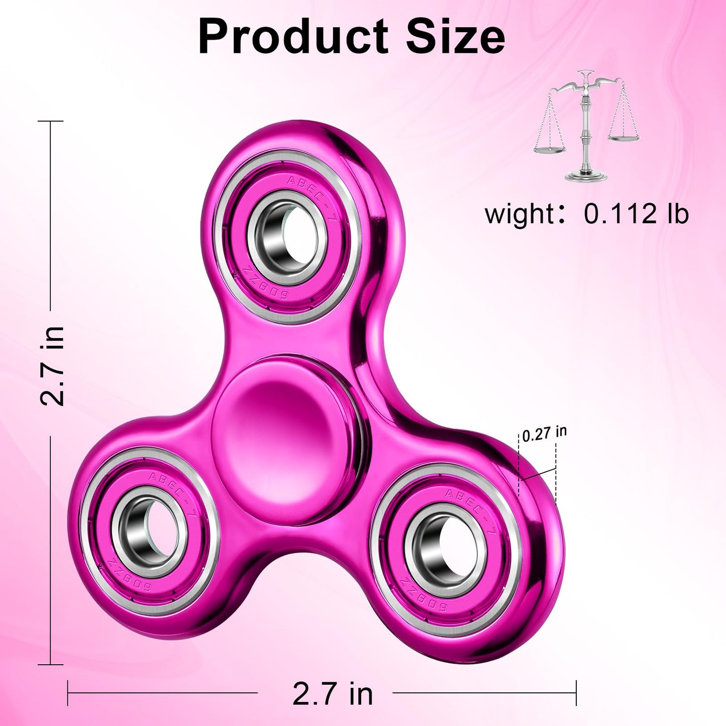 Scione 3Pcs Fidget Spinner For Kids Adults, Stress Relief Sensory Fidgets Toys Cool Electroplated Fidget Spinners For Kids Adhd Autism Birthday Gifts Fidgets Easter Classroom Prizes For Boys Girls