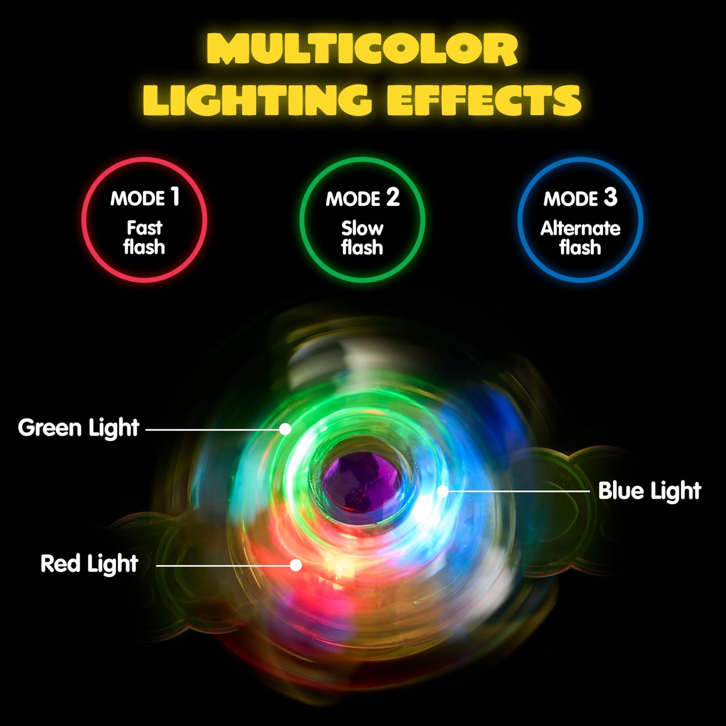 JOYIN 24 Pack LED Light Up Fidget Spinner Bracelets, Glow in The Dark Fidget Party Favors for Kids, Halloween Goodie Bags Stuffe