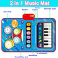 Baby Toys For 1 Year Old,Baby Musical Mat Toddler Toys Age 1-2,3 In 1 Piano Drum Babies Play Mat -Baby Music Toy 12-18 Months Babies Birthday Gifts For 1 2 3 Year Old Boys Girls