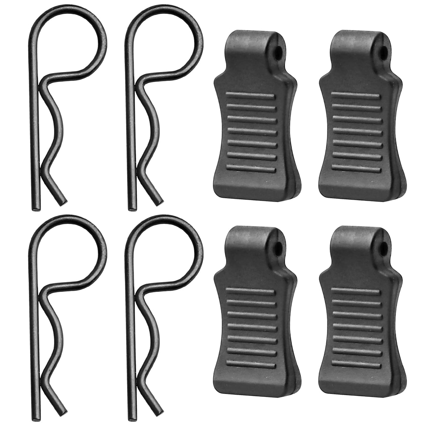50 Pieces HobbyPark Universal RC Body Clips with Pull Tabs Car Clips R Clips for All 1/10 1/12 Scale Redcat HPI Himoto HSP Excee