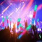 SHQDD 100 Pack LED Glow Sticks for Wedding, Bulk Foam Glow Sticks with 3 Modes Colorful Flashing, Glow Stick Bulk Party Pack for
