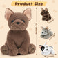 Tezituor French Bulldog Stuffed Animal With 3 Babies,17.7 Inches Mommy Dog Plush Soft Puppy Toys Realistic Fluffy Dog Christmas