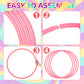 Shappy 6 Pcs Exercise Hoop Detachable Adjustable Plastic Toy Playground Toys Colored Hoop Circles for Teens Games Gymnastics Dog