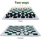 Juegoal 20" Portable Chess & Checkers Set - 2 in 1 Travel Board Game, Black, Rubber, Includes Extra Checker Pieces, Folding Design