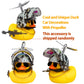 Wonuu Rubber Yellow Duck Car Ornaments Cool Duck Car Dashboard Decorations With Propeller Helmet Sunglasses (Digital Camo-Yellow G)