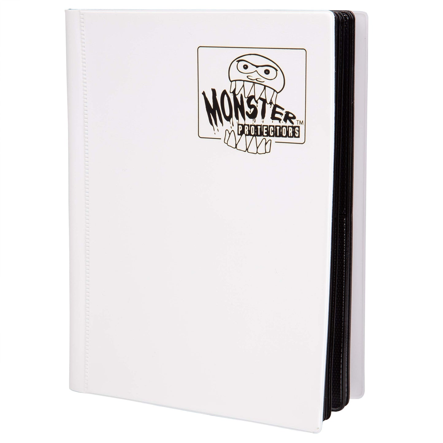 Monster Binder - 4 Pocket Trading Card Album - Matte White (Anti-Theft Pockets Hold 160+ Yugioh, Pokemon, Magic The Gathering Cards)