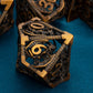 ARUOHHA DND Metal Dice Set Dungeons and Dragons Dice with Gift Box, 7PCS Ancient Gold Polyhedral Dice Set Role Playing Games Hol